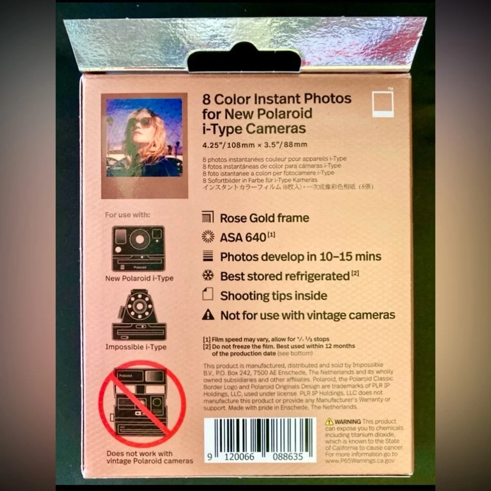 Polaroid Originals i-Type Instant Film: Rose Gold Ed., RARE & RETRO! (NWT)